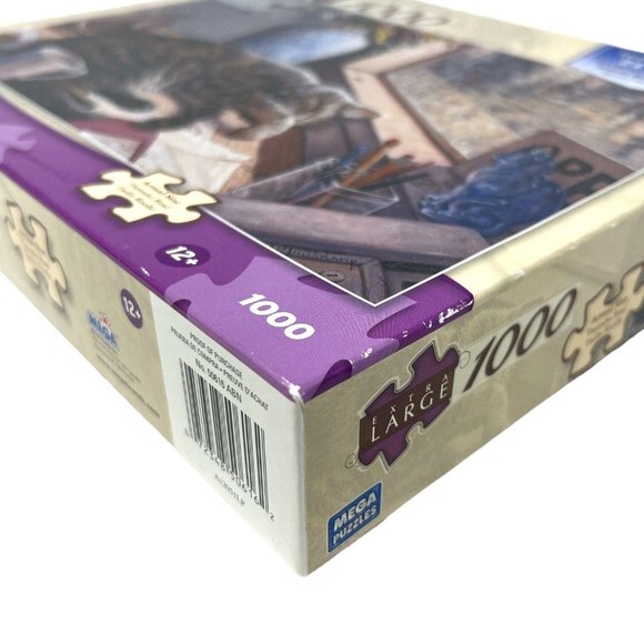 Cat Puzzle NEW Large Format 1000 Piece Puzzle Cat In Window - Picture 4 of 5